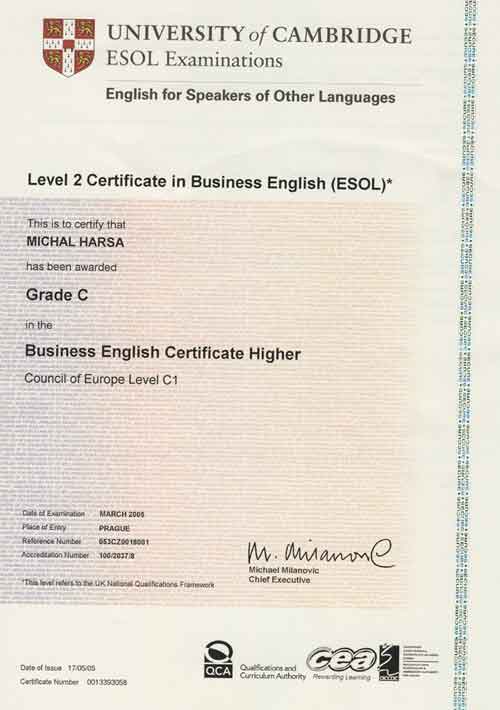 University of Cambridge: BEC Higher (1)