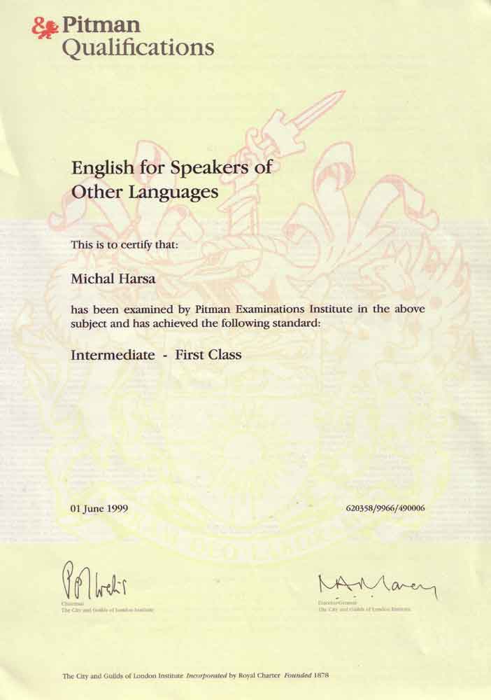 Pitman Qualifications: English for Speakers of Other Languages - Intermediate (1)